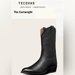 Tecovas Cartwright Classic Black Western Boots